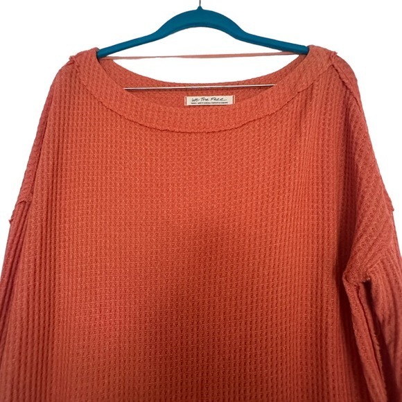 We The Free North Shore Thermal Waffle Knit Tunic orange Small - Picture 5 of 9